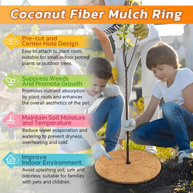 Legigo weed-prevention ring blocks weed growth around plant bases.