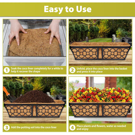 Legigo window box liner in use, improving drainage and aesthetics.