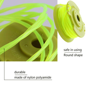 LEIMO KPARTS auto-feed mechanism image showing quick line release and minimal downtime