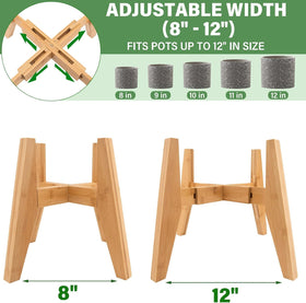 LEIMO KPARTS side view highlights sturdy bamboo with durable varnish.