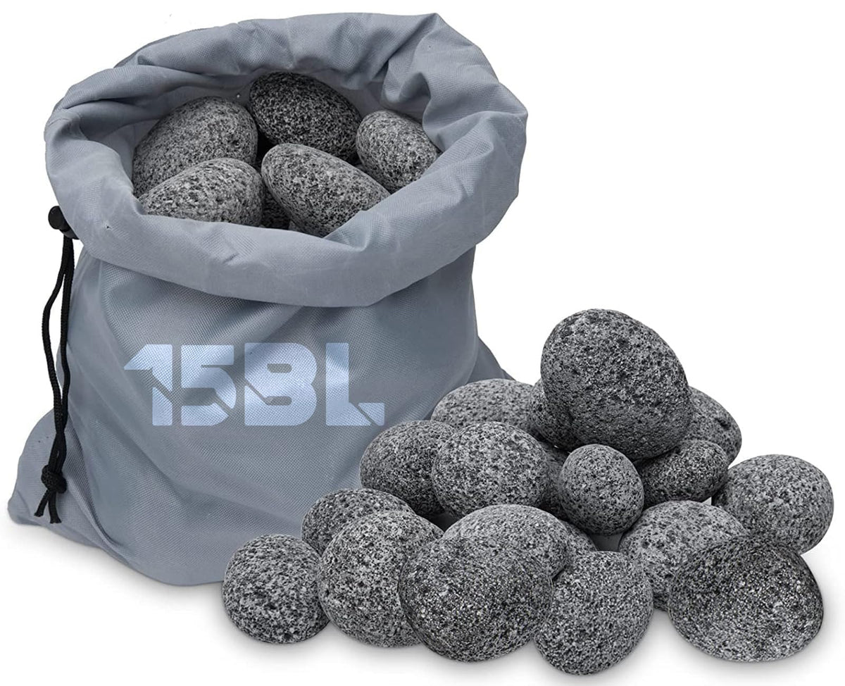 LEIMO KPARTS lava rock for fire pits with 2-3 inch stones, even heat