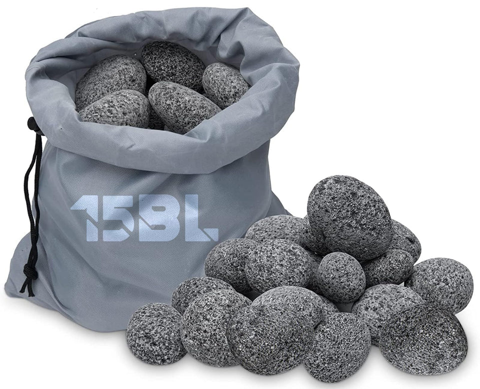 LEIMO KPARTS lava rock for fire pits with 2-3 inch stones, even heat