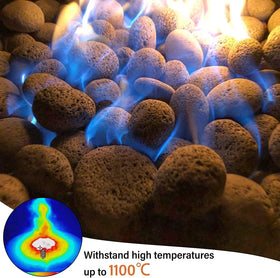 LEIMO KPARTS lava rocks for fire pits, durable and maintenance-free