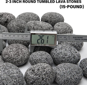 LEIMO KPARTS lava rock stones, 2-3 inch, ideal for fireplaces and gas pits