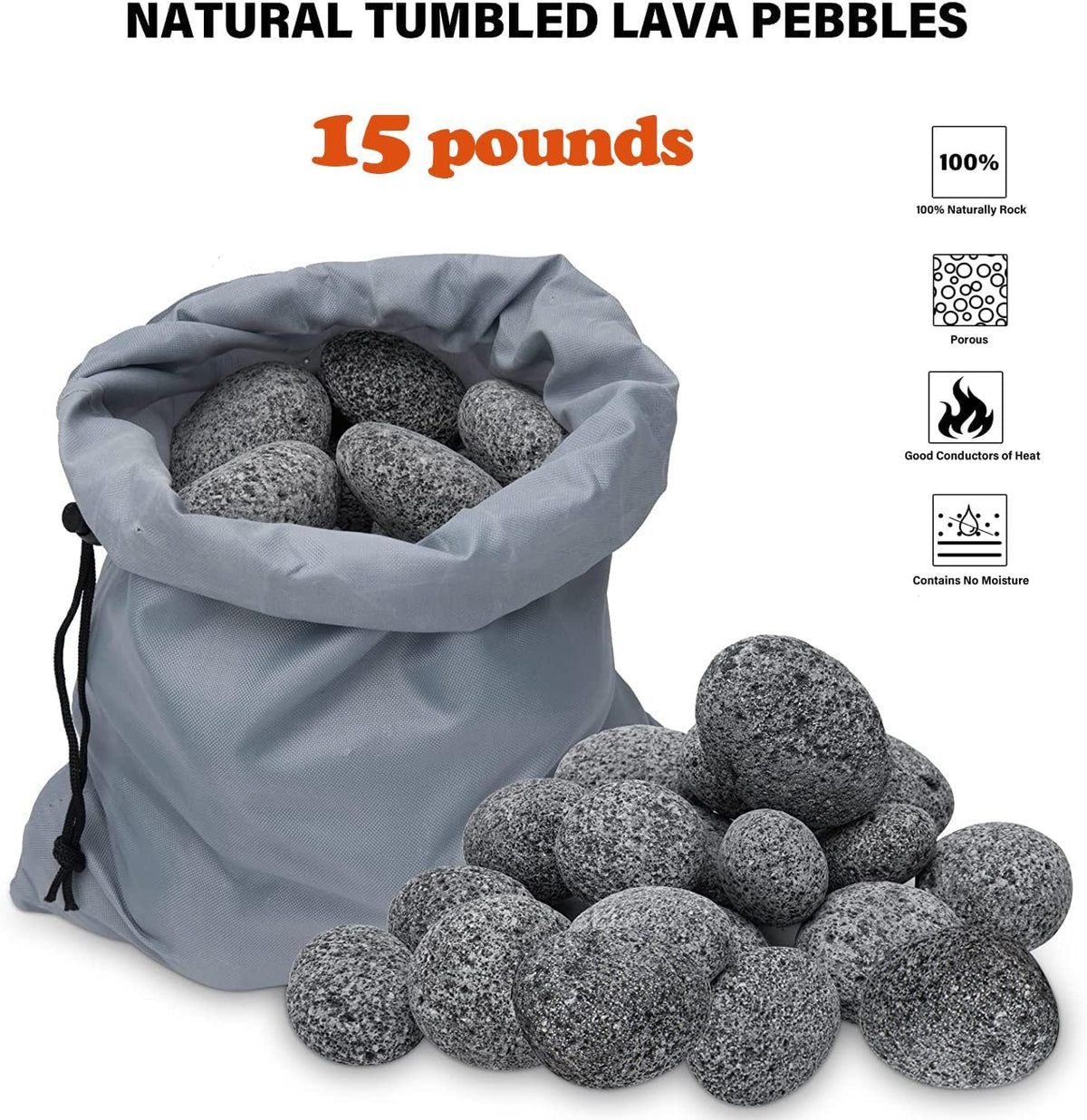 LEIMO KPARTS natural lava rocks, high-temperature resistant for harsh environments