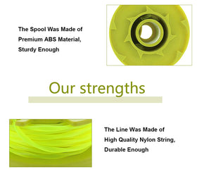 Eight-pack spools on display emphasize long-term supply for large yards