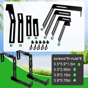 Leinuosen bracket closeup highlights adjustable top and bottom for a secure fit.