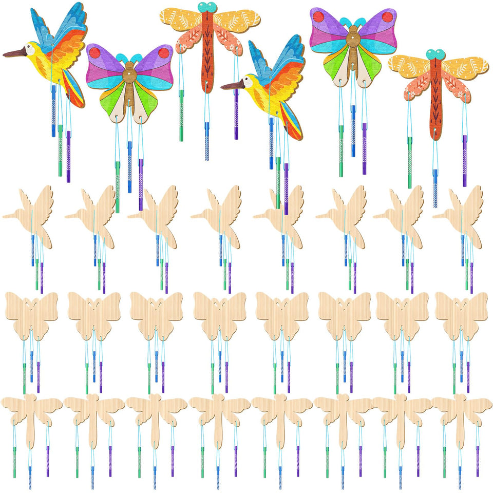 Leinuosen butterfly wind chime kit for charming garden decor and DIY crafting