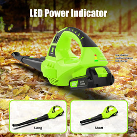 130 MPH airflow from Leisch Life 21V blower helps clear debris more efficiently.