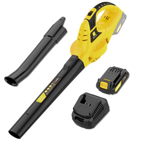 Leisch Life 21V blower shows battery indicator for easy power status.