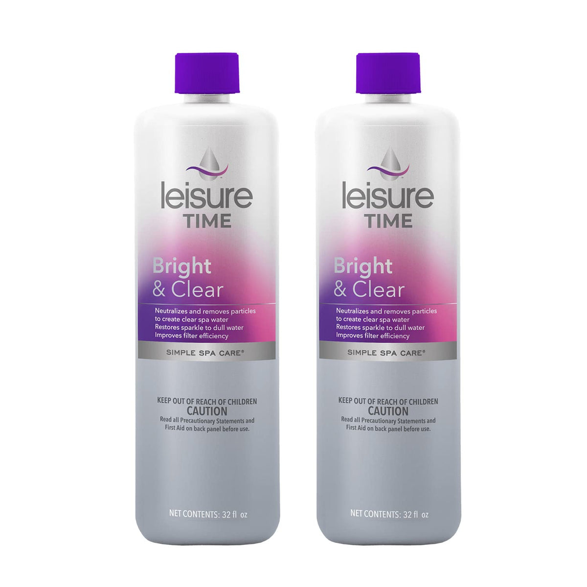 Leisure Time A-02BX Bright And Clear bottle pour clarifies cloudy spa water for easier filtration