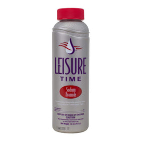 Leisure Time BE1 bottle showing how to establish an immediate bromine reserve for spa sanitization