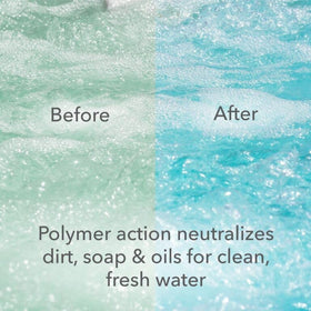 Leisure Time Bright & Clear label-front demonstrates sanitizer compatibility
