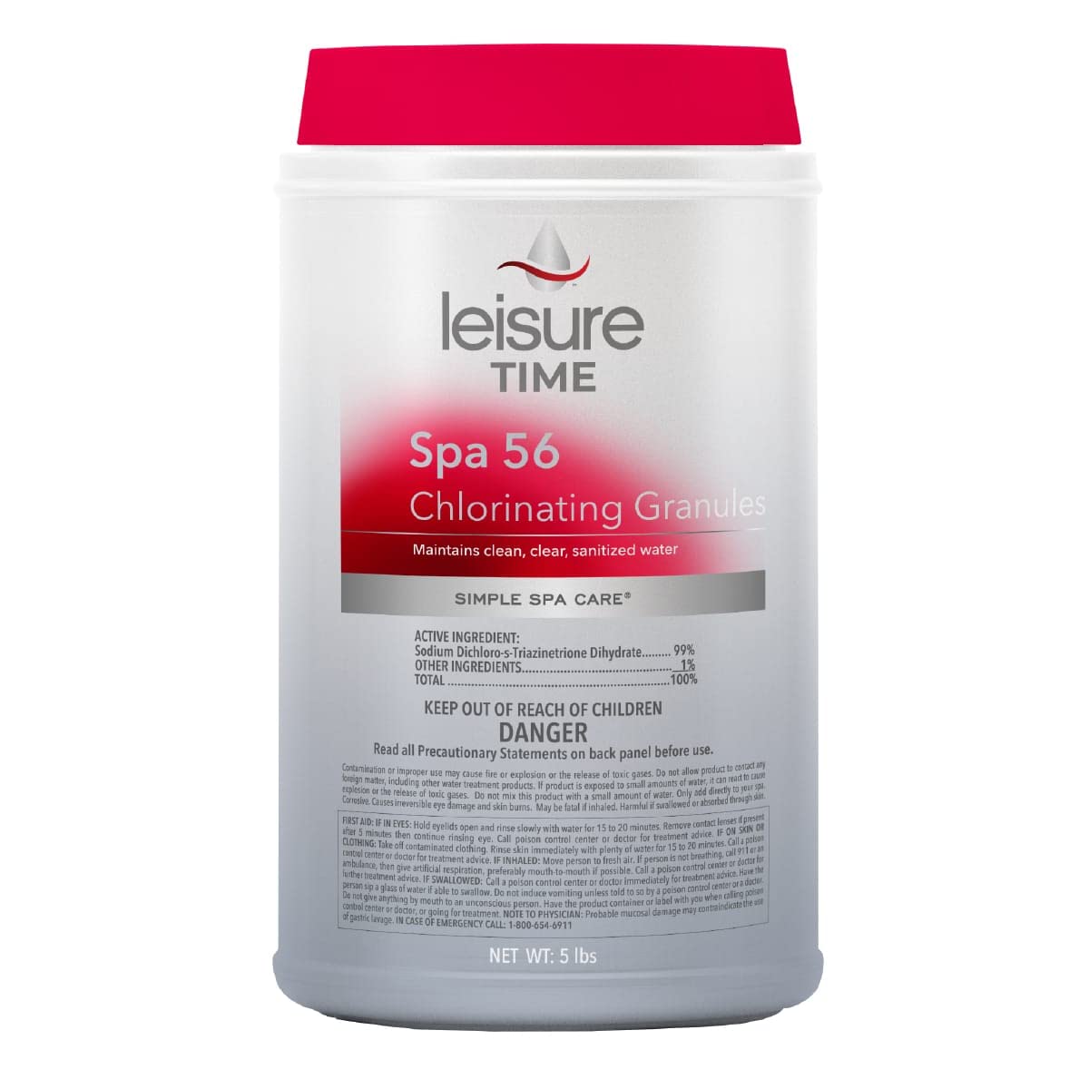 Leisure Time E5 Spa 56 granules bucket for ready hot tub sanitization.