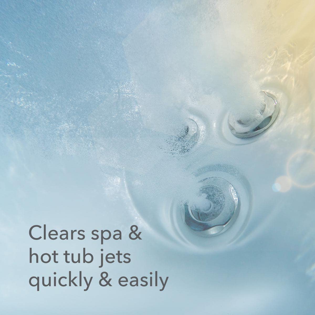 Leisure Time Jet Clean bottle being poured to clean spa plumbing