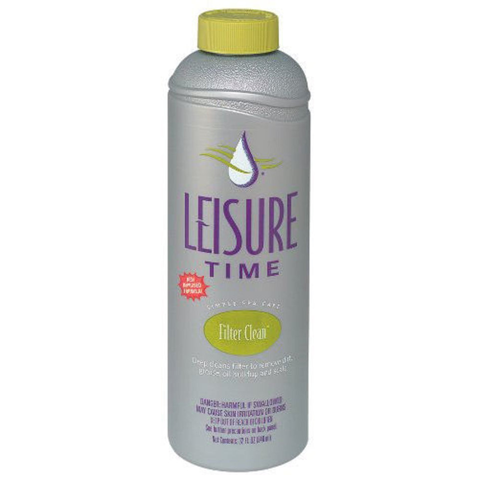 Leisure Time O Filter Clean cartridge cleaner bottle for deep-cleaning spa filters to improve filtration