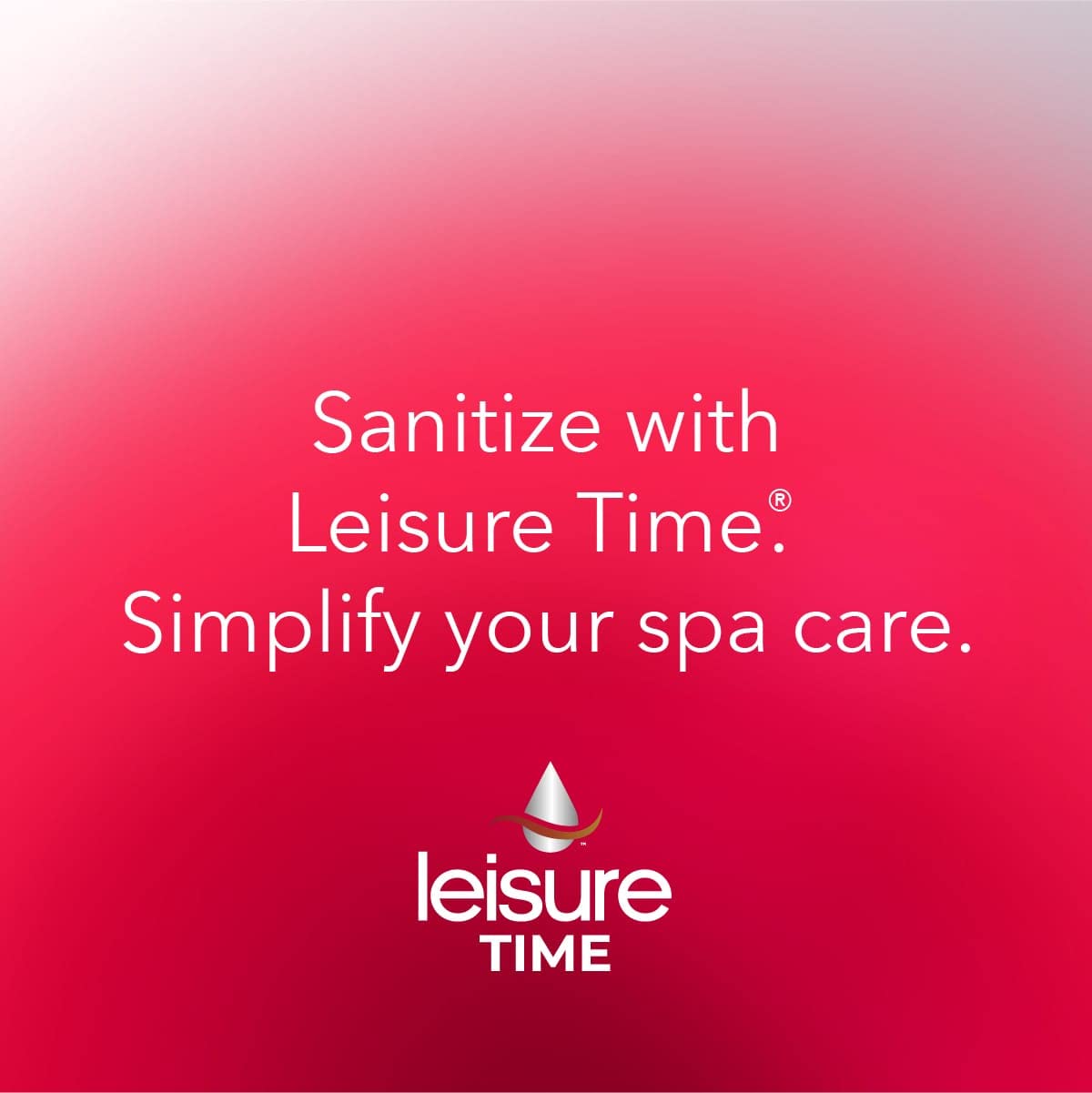 Bottle dispensing Leisure Time Reserve for convenient ongoing spa water upkeep.