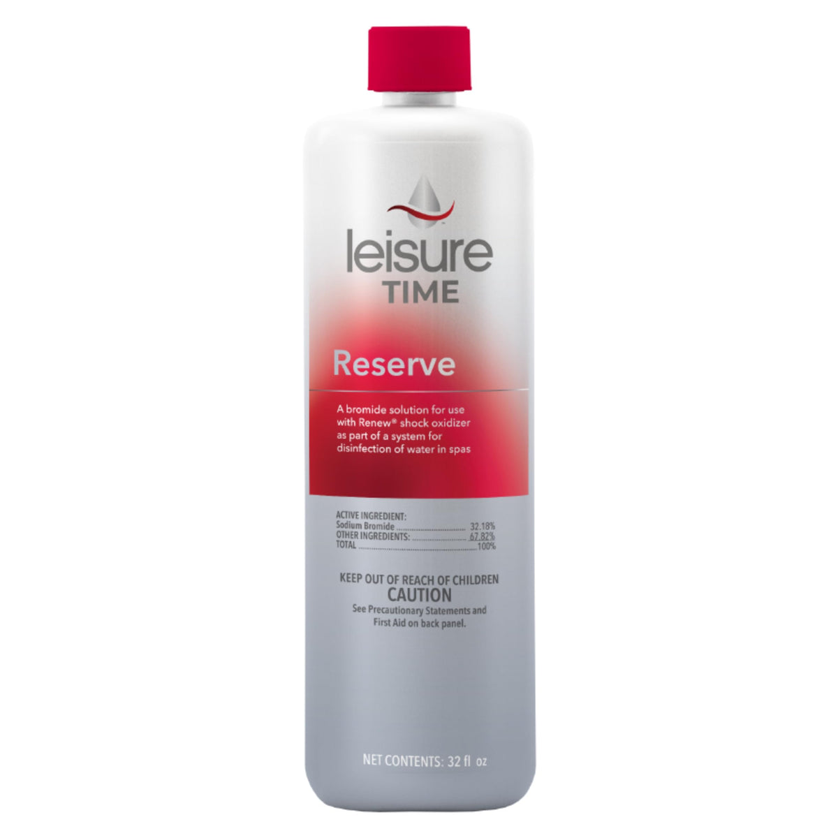 Leisure Time Reserve bottle pour for rapid bromine sanitation in spas.