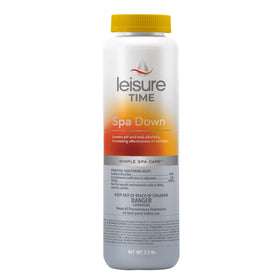 Leisure Time Spa Down granules pour into spa water, lowering pH for clearer water.
