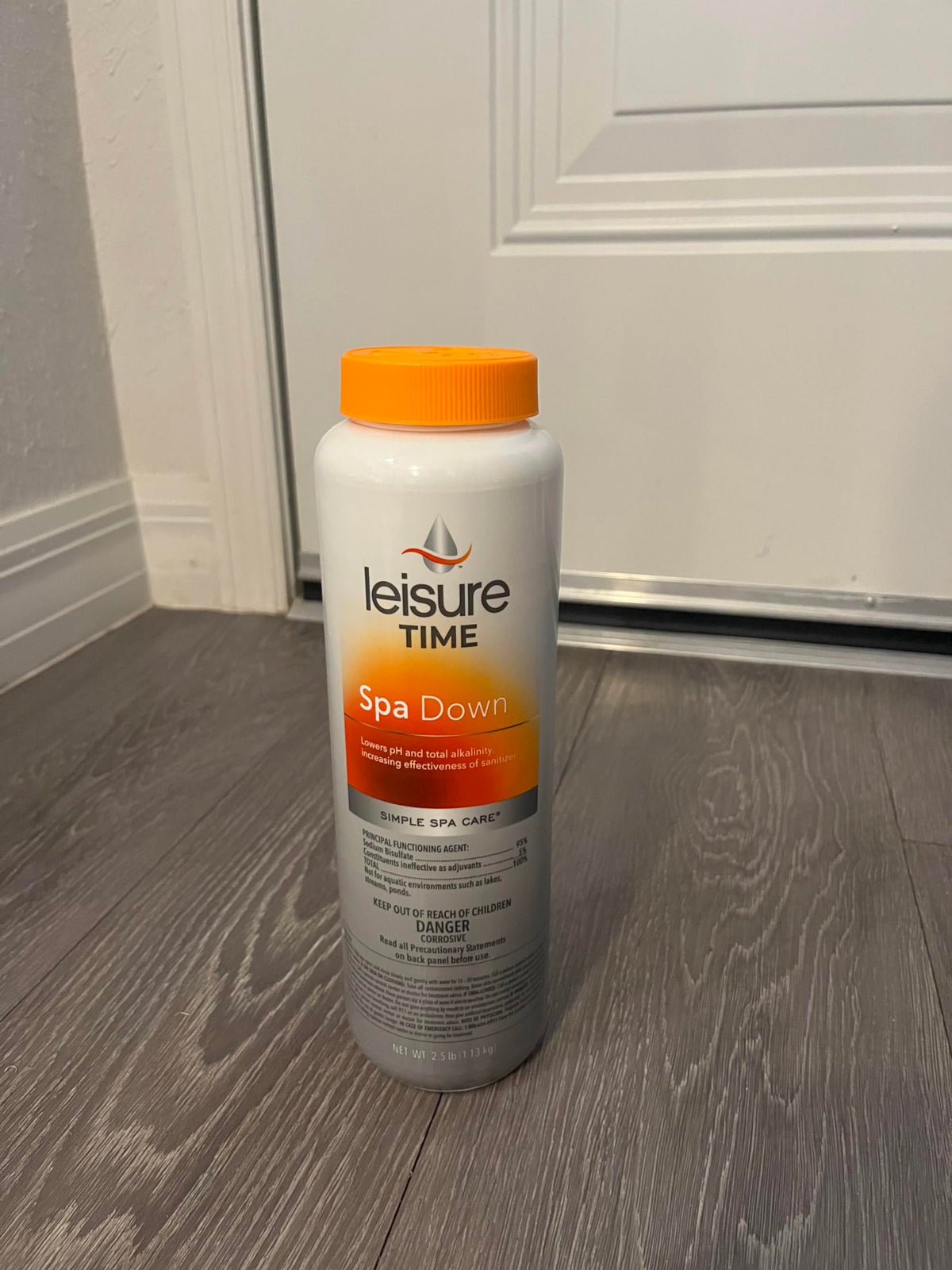 Leisure Time Spa Down uses sodium bisulfate to balance spa chemistry safely.