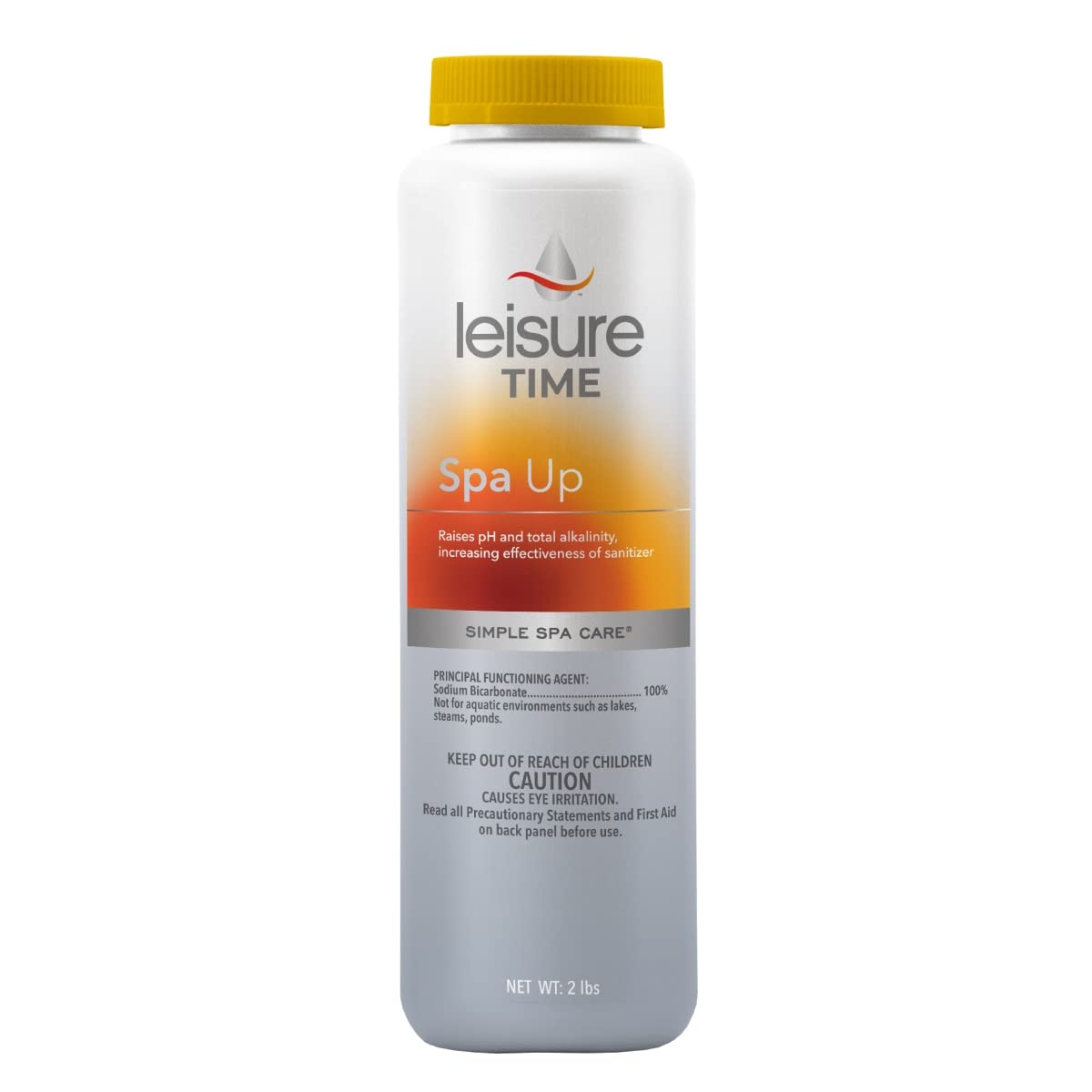 Leisure Time Spa Up pours into hot tub water to balance pH.