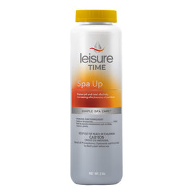 Leisure Time Spa Up pours into hot tub water to balance pH.
