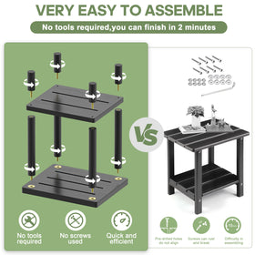 LEJANEOYE simple assembly on a two-minute setup with clear instructions.