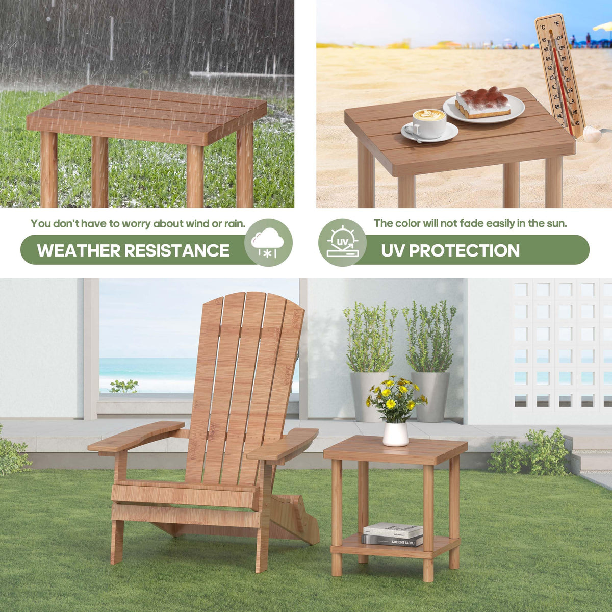 LEJANEOYE suitable for indoor or outdoor use on patios and decks.