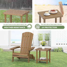LEJANEOYE easy-to-assemble bamboo side table without tools