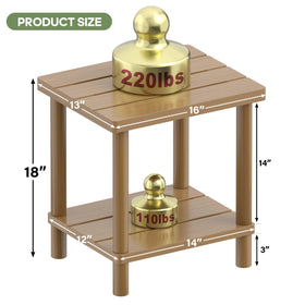 LEJANEOYE upper surface 16 in by 13 in, supports beverages and decor
