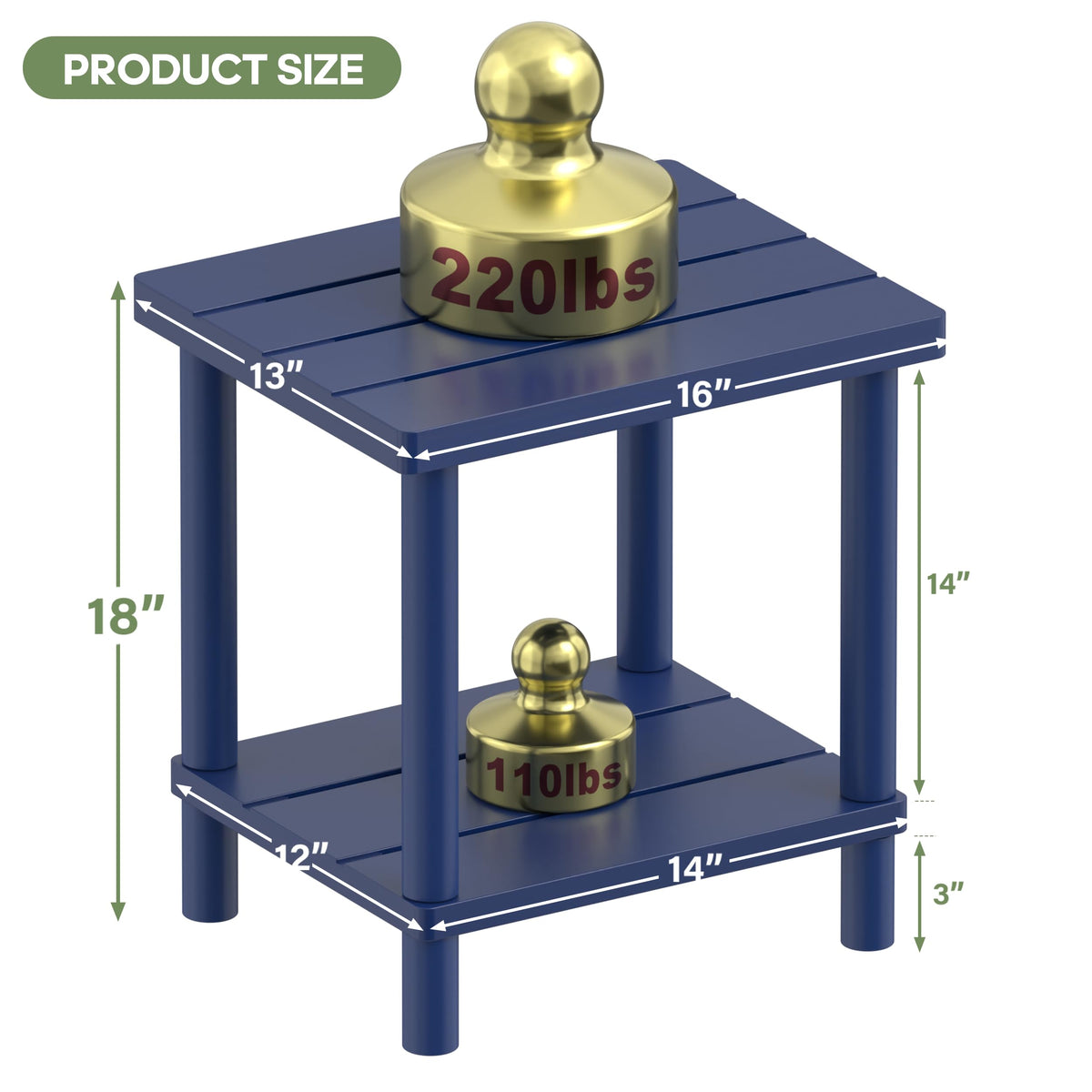 LEJANEOYE two-tier design provides extra storage beside seating