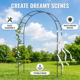 LeJoy Garden galvanised arbor side view highlighting reinforced walls for durability.