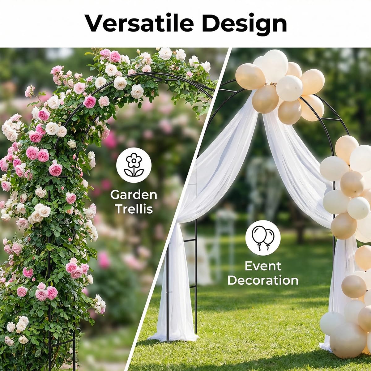 LeJoy Garden garden arch assembly kit image demonstrating easy setup.