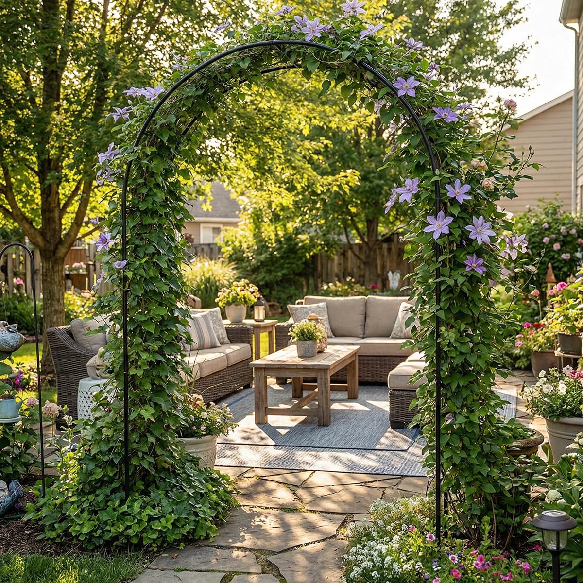 LeJoy Garden thick-walled arch detail emphasizing durability.