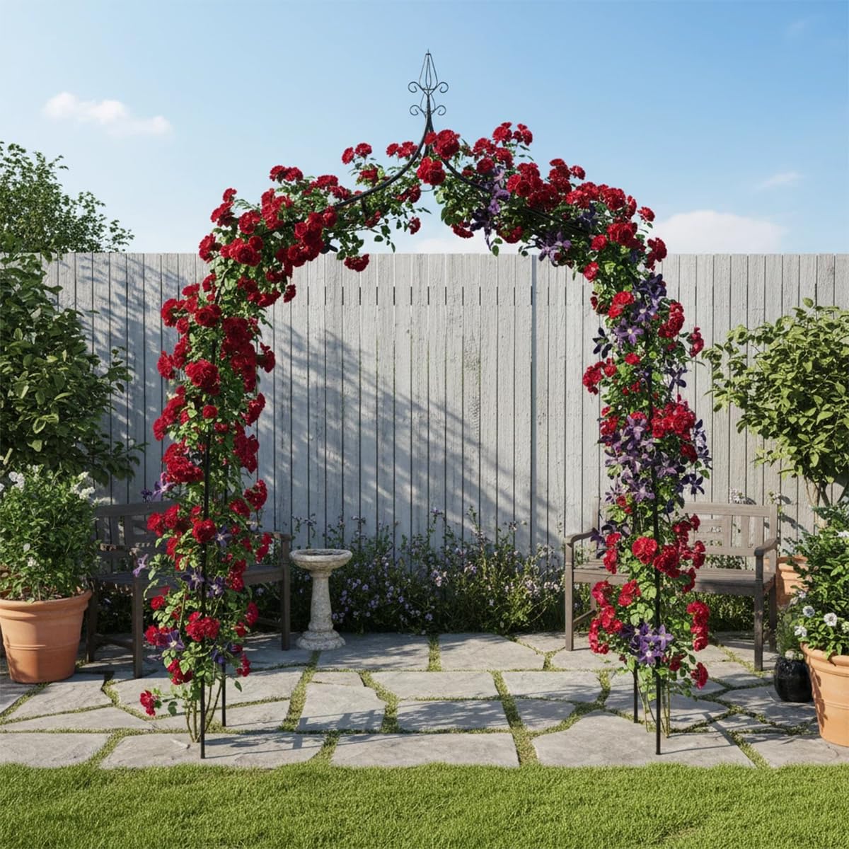 LeJoy Garden arch with 16mm tubes for a sturdier, durable frame.
