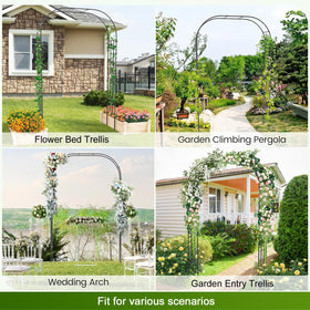 LeJoy Garden garden arbor arch weather-resistant finish protects against rain and humidity.