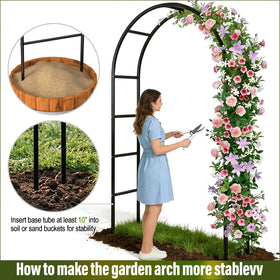 LeJoy Garden arbor dressed with lights adds warm ambience