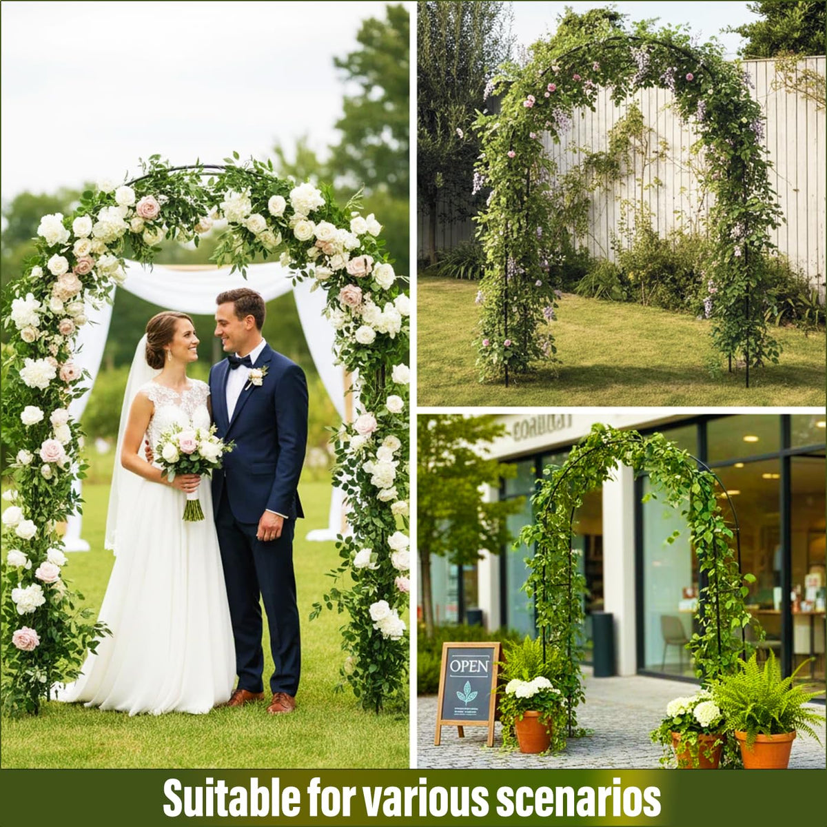 LeJoy Garden wedding decor arbor enhances outdoor celebrations