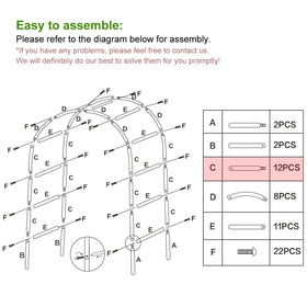 LeJoy Garden epoxy-coated metal arch withstands outdoor events