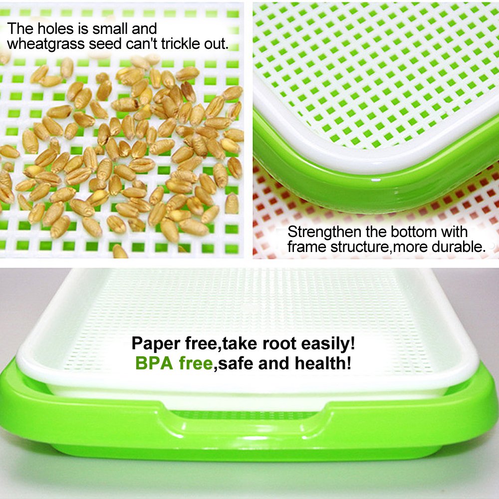 LeJoy Garden extra-strength plastic tubes provide stable shelving for reliable sprouting.