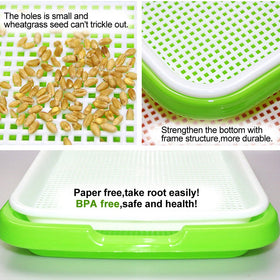 LeJoy Garden extra-strength plastic tubes provide stable shelving for reliable sprouting.