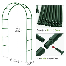 LeJoy Garden high-arch design supports climbing plants and creates a focal garden feature.