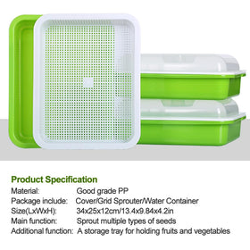 LeJoy Garden lid helps maintain humidity during sprouting sessions.