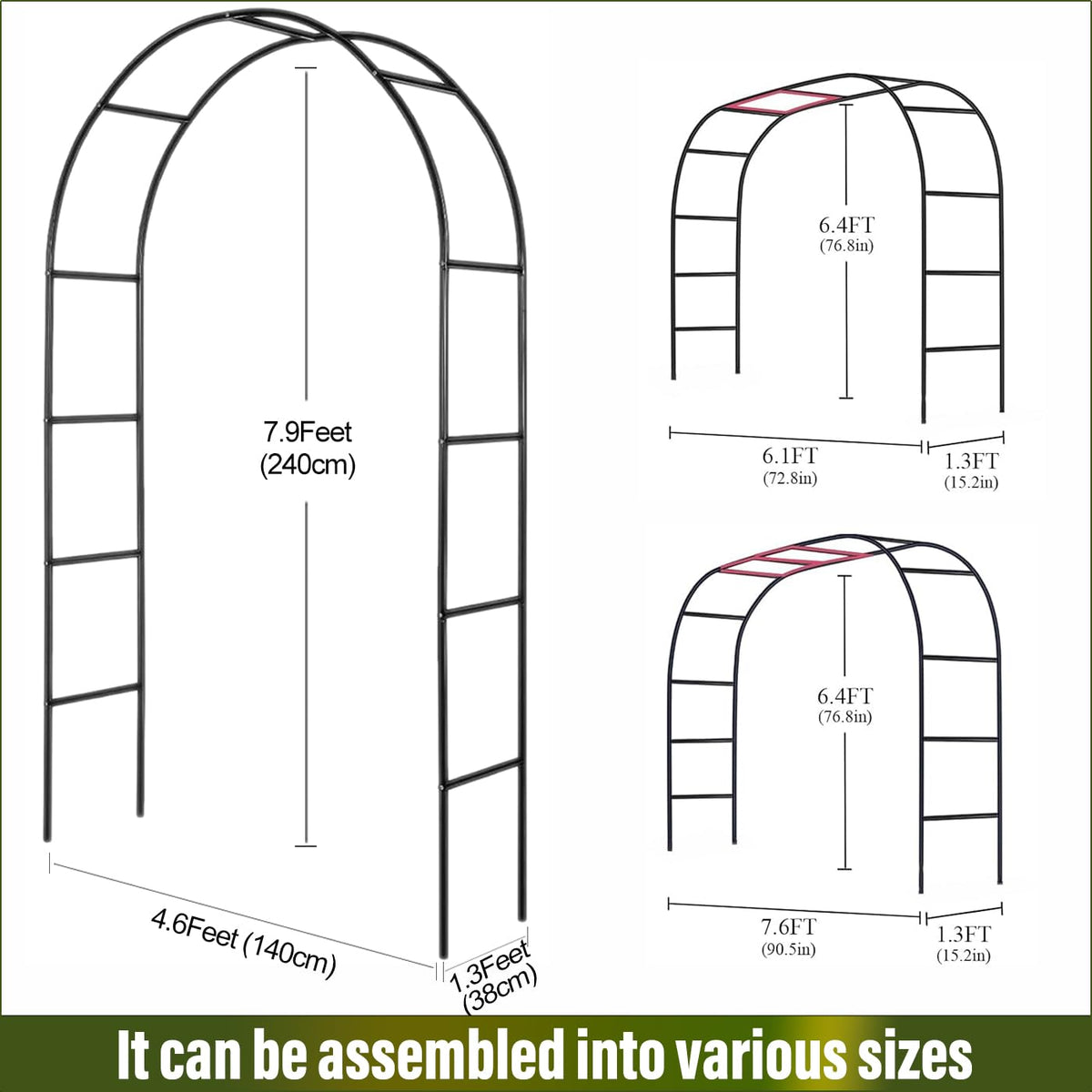 LeJoy Garden pergola arbor pre-drilled holes simplify on-site assembly
