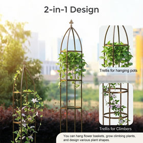 LeJoy Garden bronze finish decorates outdoor spaces while training roses.