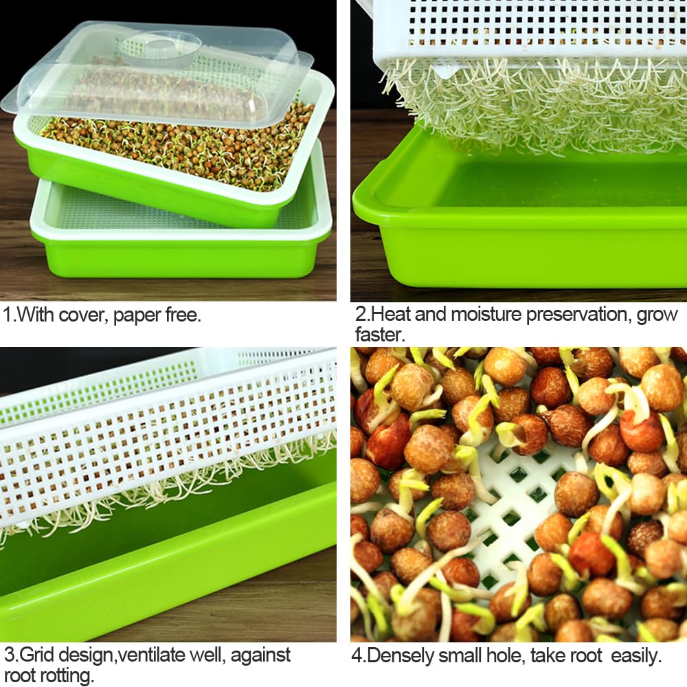LeJoy Garden storage tray keeps sprouting space organized.