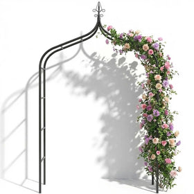 LeJoy Garden thickened arch with double spire design enhances entryway aesthetics.