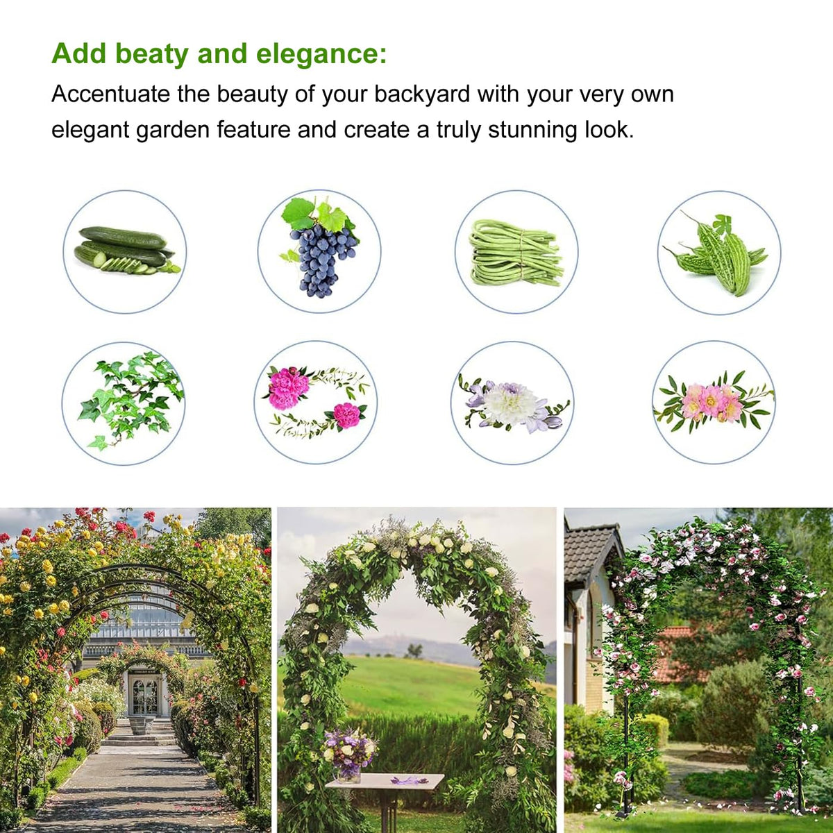 LeJoy Garden weather-resistant epoxy coating increases outdoor durability.