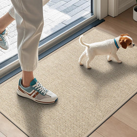 LEKEEPGO door mat absorbent fibers closeup traps moisture at the entry