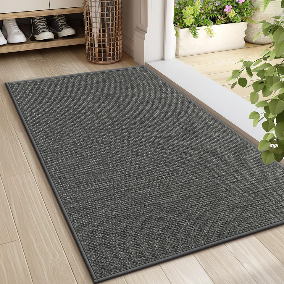 LEKEEPGO door mat 24x36 grey appearance helps keep floors clean